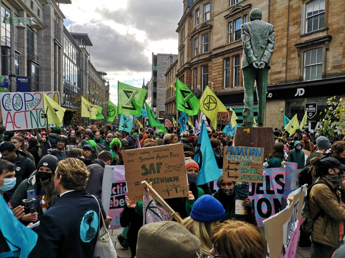 Greenwash march in Glasgow.