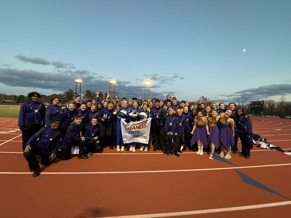The WHS Marching Band after their Class III-A state championship win.